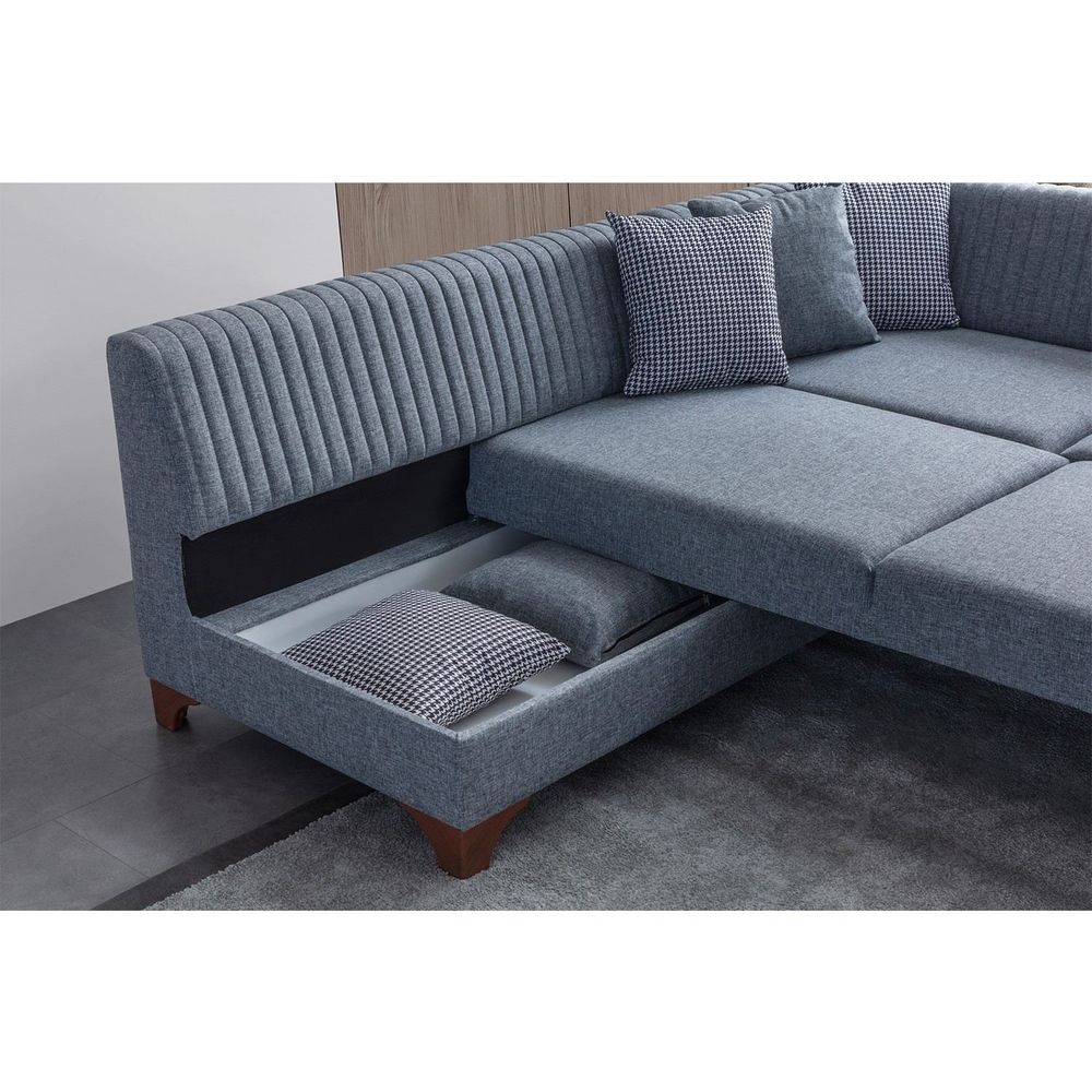 Ugaona Sofa West Left - Siva slika 4