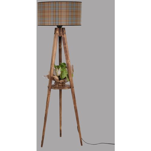 Sehbalı tripod lambader yanık silindir 02 abajurlu Multicolor Floor Lamp slika 1