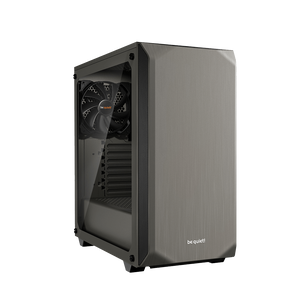 be quiet! BGW36 PURE BASE 500 Window Metallic Gray, MB compatibility: ATX / M-ATX / Mini-ITX, Two pre-installed be quiet! Pure Wings 2 140mm fans, including space for water cooling radiators up to 360mm