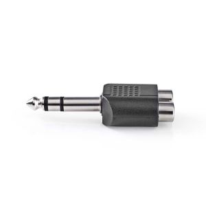 Adapter NEDIS, 6.35mm TRS (M) na 2 x RCA (Ž), bulk