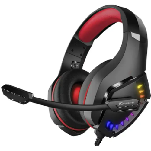 Slušalice sa mikrofonom XTRIKE GH711 crveno/crne sa RGB osvetljenjem slika 2