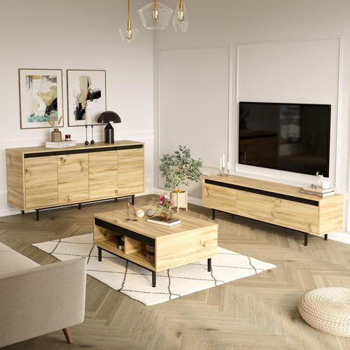 LV34-KL Oak
Black Living Room Furniture Set slika 1