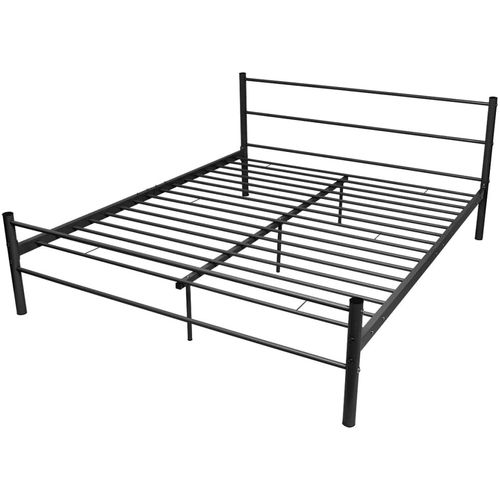 Krevet s madracem metalni crni 160 x 200 cm slika 51