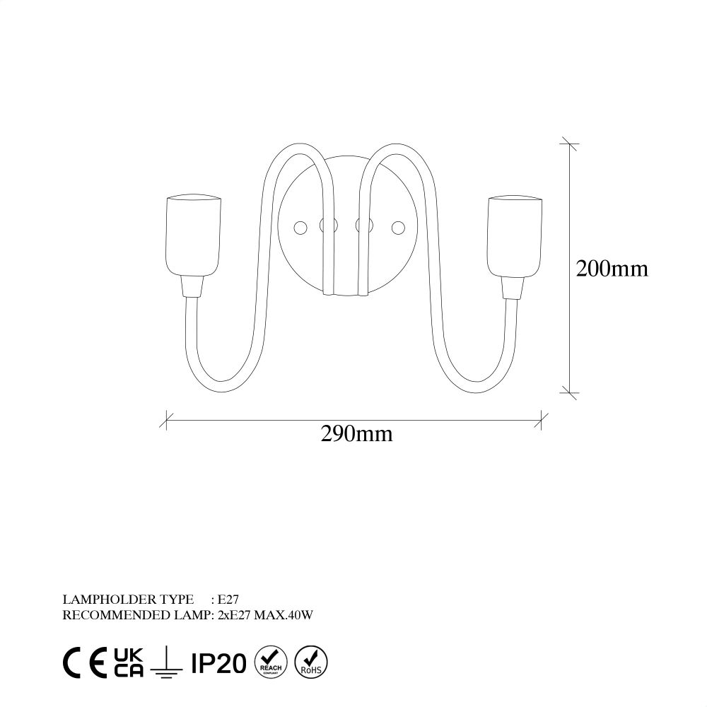 Firat - 11521 Crna Antikna Zidna Lampa slika 5