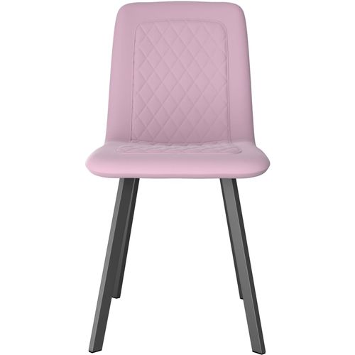 Blagovaonske stolice 4 kom ružičaste baršunaste slika 3