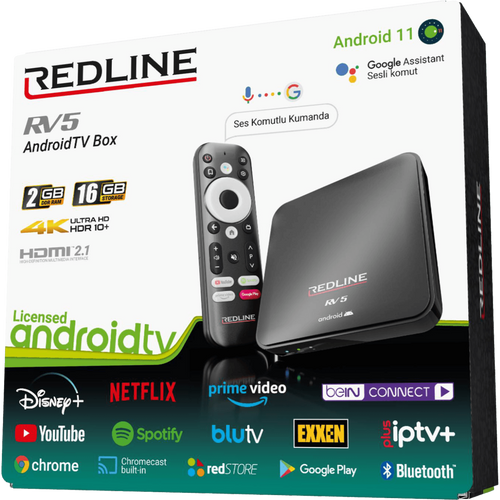 REDLINE Prijemnik IPTV@Android, 4K, 2 / 16 GB, WiFi, Bluetooth, LAN - RV5 slika 2