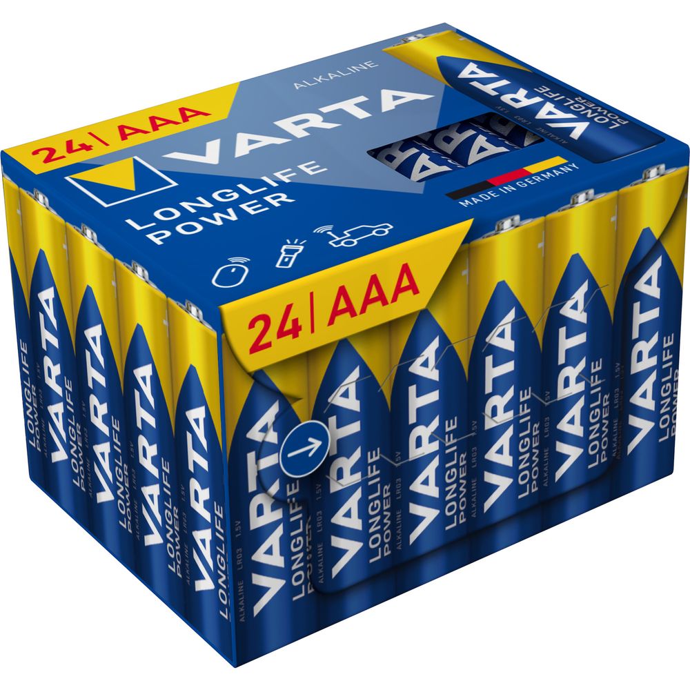 Varta Longlife Power Baterija LR03, AAA, 1,5V 24 kom slika 1