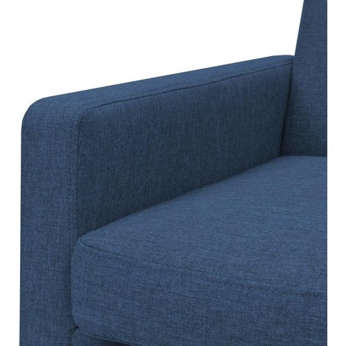 Fotelja od čelika i tkanine plava slika 3