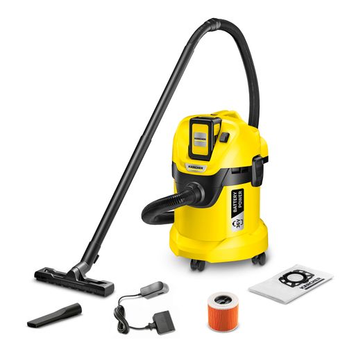 Usisavač Karcher WD 3 Aku, za mokro i suho usisavanje, Baterija i punjač uključeni slika 1