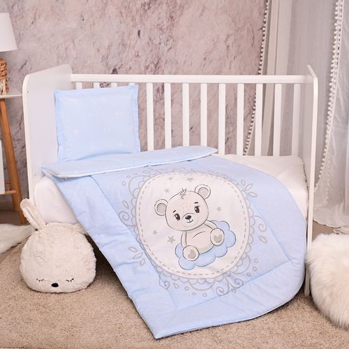 LORELLI RANFORCE COSY 3-dijelni Set Posteljine Little Bear Blue 100 x 150 cm slika 3