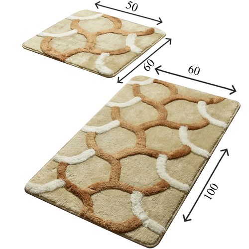 Elegant - Beige Multicolor Acrylic Bathmat Set (2 Pieces) slika 3