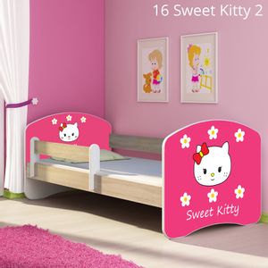 Dječji krevet ACMA s motivom, bočna sonoma 160x80 cm - 16 Sweet Kitty 2