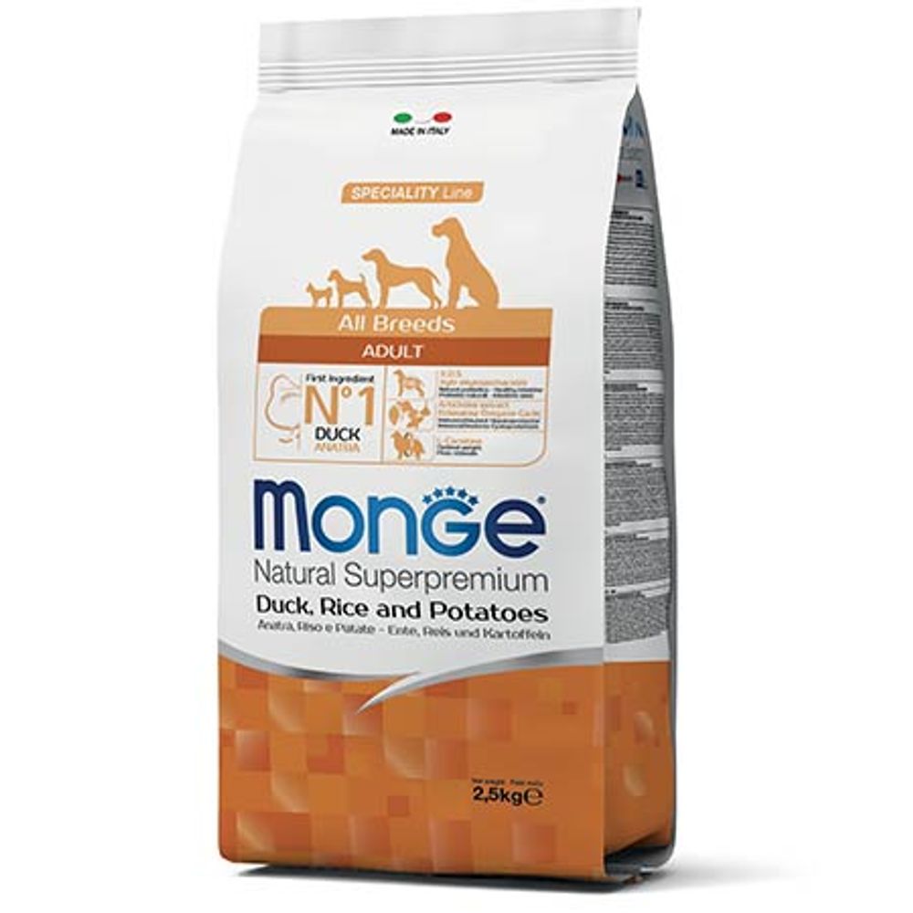 MONGE dog ALL MONO ADULT Duck&r. 15kg slika 1