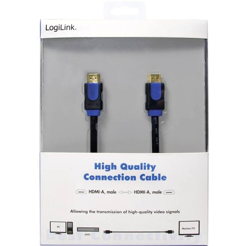 LogiLink HDMI priključni kabel HDMI A utikač, HDMI A utikač 3.00 m crna CHB1103  HDMI kabel slika 3