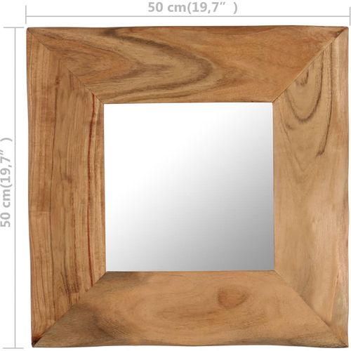 Kozmetičko ogledalo od masivnog bagremovog drva 50 x 50 cm slika 40