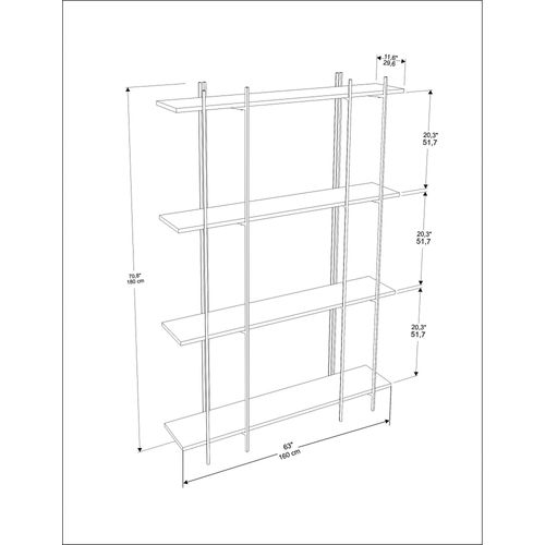 Hanah Home Moss - Green, Black Green
Black Bookshelf slika 6