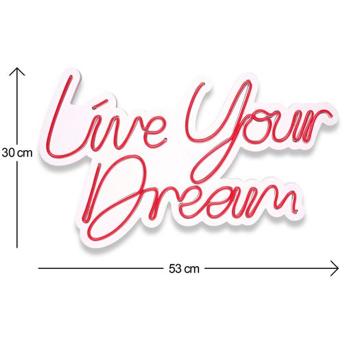 Wallity Ukrasna plastična LED rasvjeta, Live Your Dream - Red slika 5