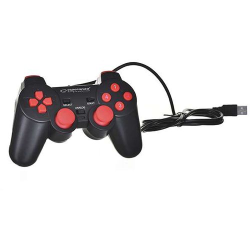 ESPERANZA EGG102R GAMEPAD USB WARRIOR CRNO/CRVENI slika 1