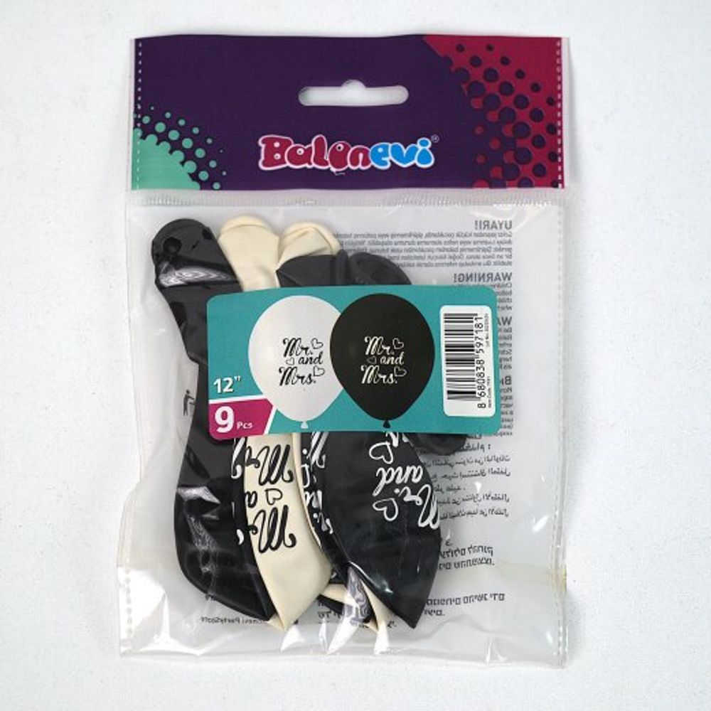 Baloni set 9/1 30 cm MR&amp;MRS slika 1