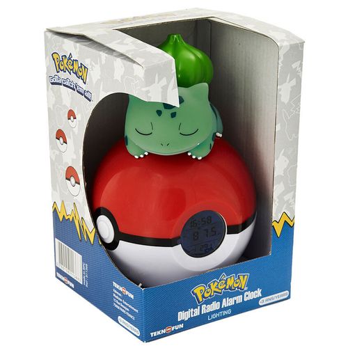 Pokemon Bullbasaur Pokeball lamp alarm clock slika 4