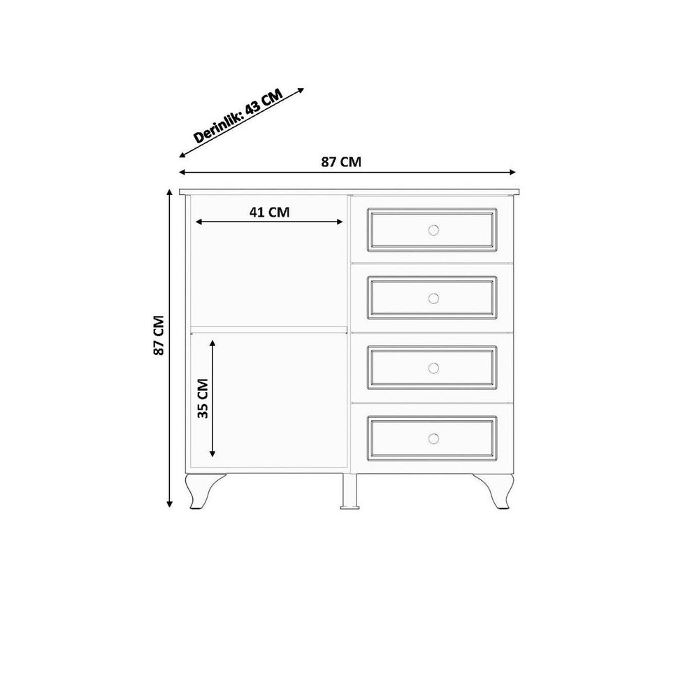 Rb-044-01 Mat Bijeli Komoda slika 8