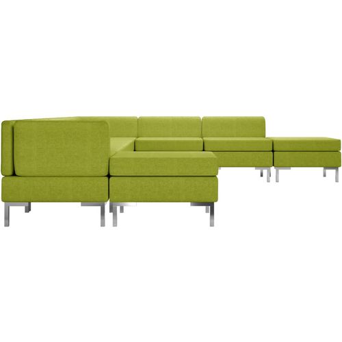 9-dijelni set sofa od tkanine zeleni slika 36