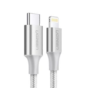 Kabel UGREEN, Lightning na Type-C 2.0 (M), srebrni, 1.5m