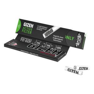 GIZEH BLACK Papers King Size Slim + Activated carbon filters 34 papira +16 filtera