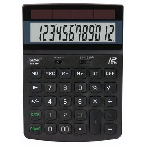 Kalkulator komercijalni Rebell Eco 450 black slika 2
