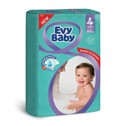 Evy baby pelene jumbo 4 maxi 8-18kg 64kom slika 1