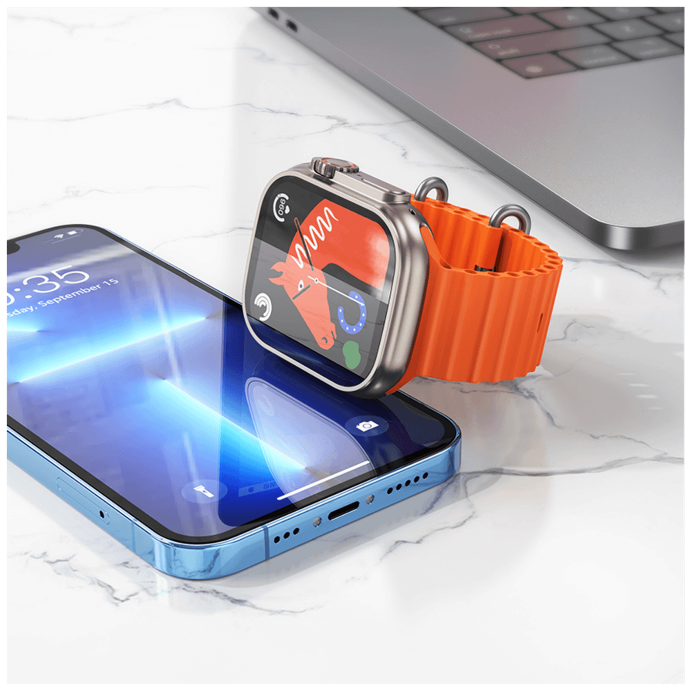 hoco. Sat pametni, 1.96" zaslon, Dual Bluetooth, IP67 - Y12 Titanium Gold slika 5