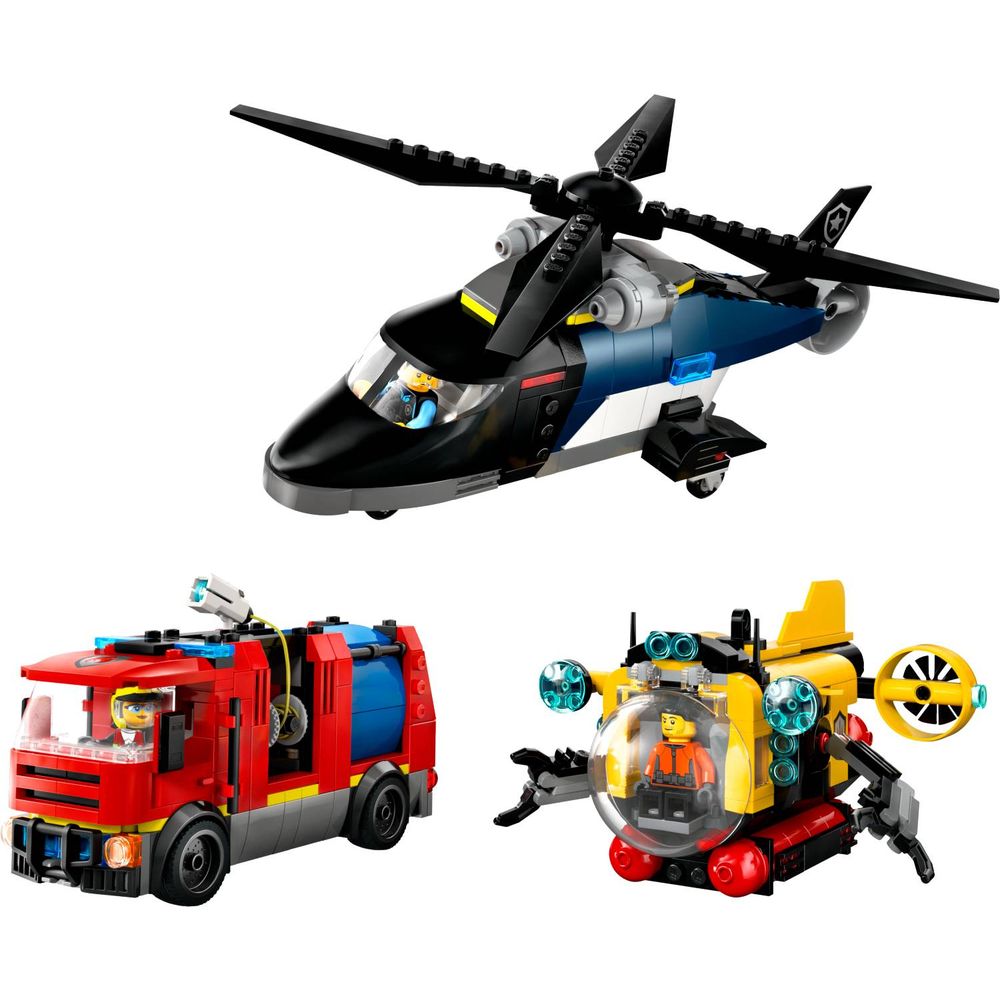 LEGO 60462 Helikopter, vatrogasni kamion i podmornica slika 2
