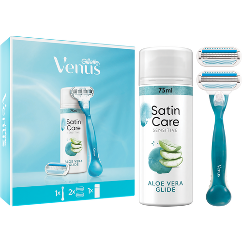 Venus Smooth sistemski brijač + 2 dopune + Satin Care pena za brijanje 75ml gifting paket slika 1