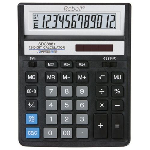 Kalkulator komercijalni Rebell BDC712 black slika 1