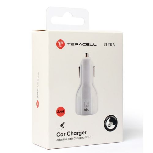 Auto punjač Teracell Ultra DC01 2.4A sa Mini USB kablom beli slika 4