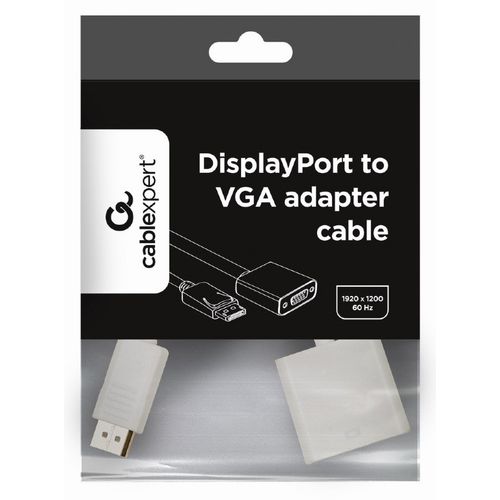 Gembird A-DPM-VGAF-02-W DisplayPort to VGA adapter cable, white slika 3