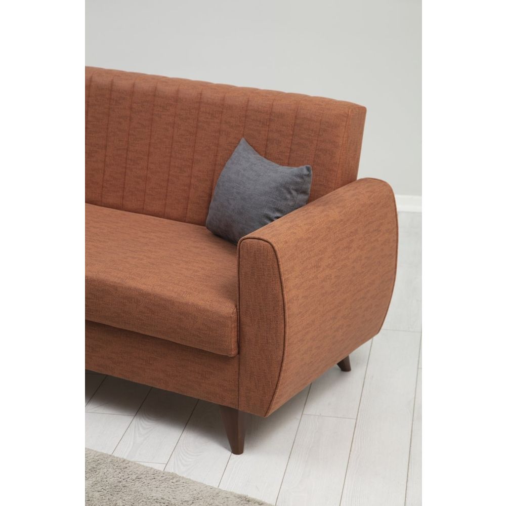 Alkon - Sofa na Razvlačenje u Crvenoj Boji sa 3 Mjesta slika 3