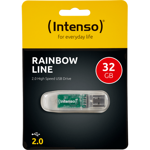 (Intenso) USB Flash drive 32GB Hi-Speed USB 2.0,Rainbow Line,TRANSP. - USB2.0-32GB/Rainbow slika 1