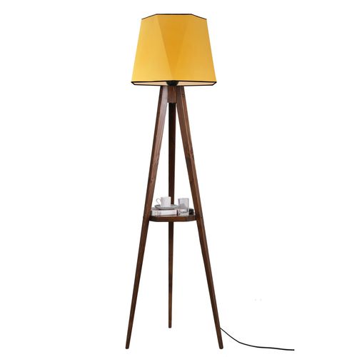 Sehbalı tripod lambader ceviz altıgen hardal abajurlu Mustard
Brown Floor Lamp slika 2