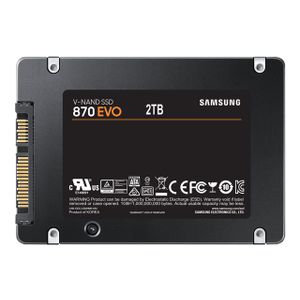 SAMSUNG SSD 870 EVO 2TB 2.5inch SATA MZ-77E2T0B/EU
