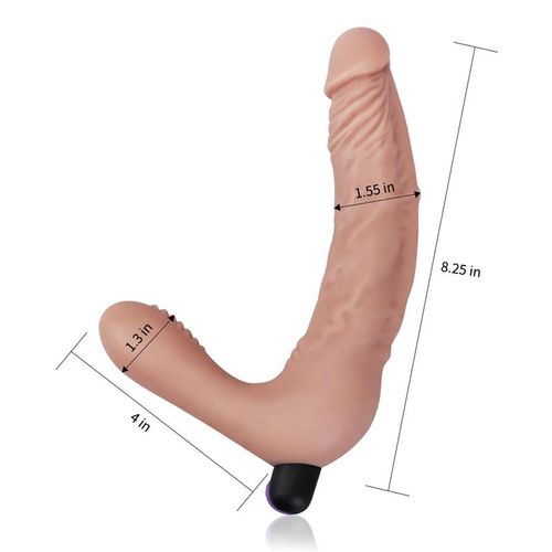 Lovetoy Joy strapless Strap-On dvostruki dildo s vibracijom, USB slika 2