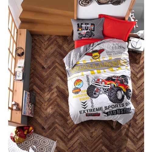 Monster - Red Red
White
Black
Yellow
Grey Ranforce Young Quilt Cover Set slika 1