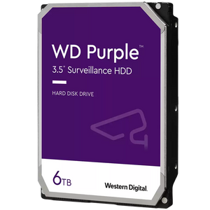 Tvrdi disk WD Purple 6TB CMR, 3.5'', 256MB, SATA 6Gbps, WD64PURZ