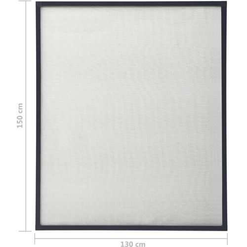 Zaslon protiv insekata za prozore antracit 130 x 150 cm slika 9