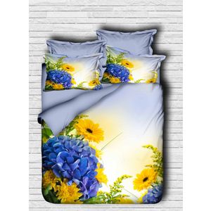 Set Posteljine 147 Blue Yellow Green za Jednu Osobu