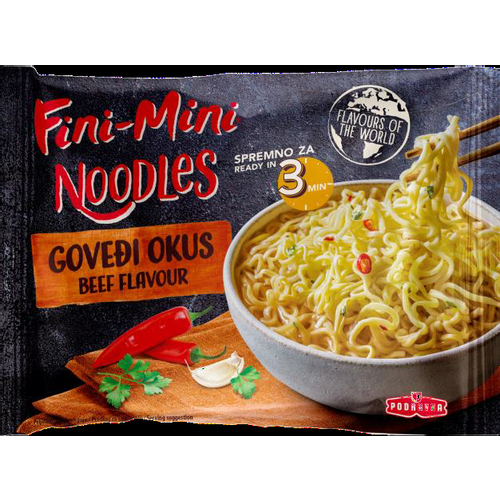 Podravka Fini Mini Noodles Goveđi okus 75g slika 1