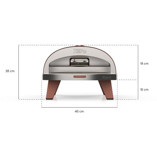 Ziipa Plinska peć za pizzu Piana Terracotta slika 7
