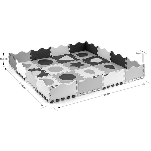 Jolly pjenasta prostirka s ogradom siva 36 elemenata slika 5