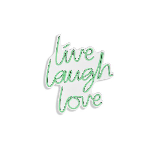 Wallity Ukrasna plastična LED rasvjeta, Live Laugh Love - Green slika 6