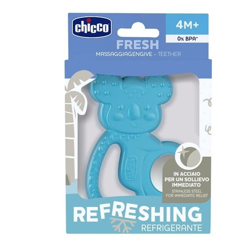 CHICCO grizalo silikon medo 4m+ blue 2815020 slika 4